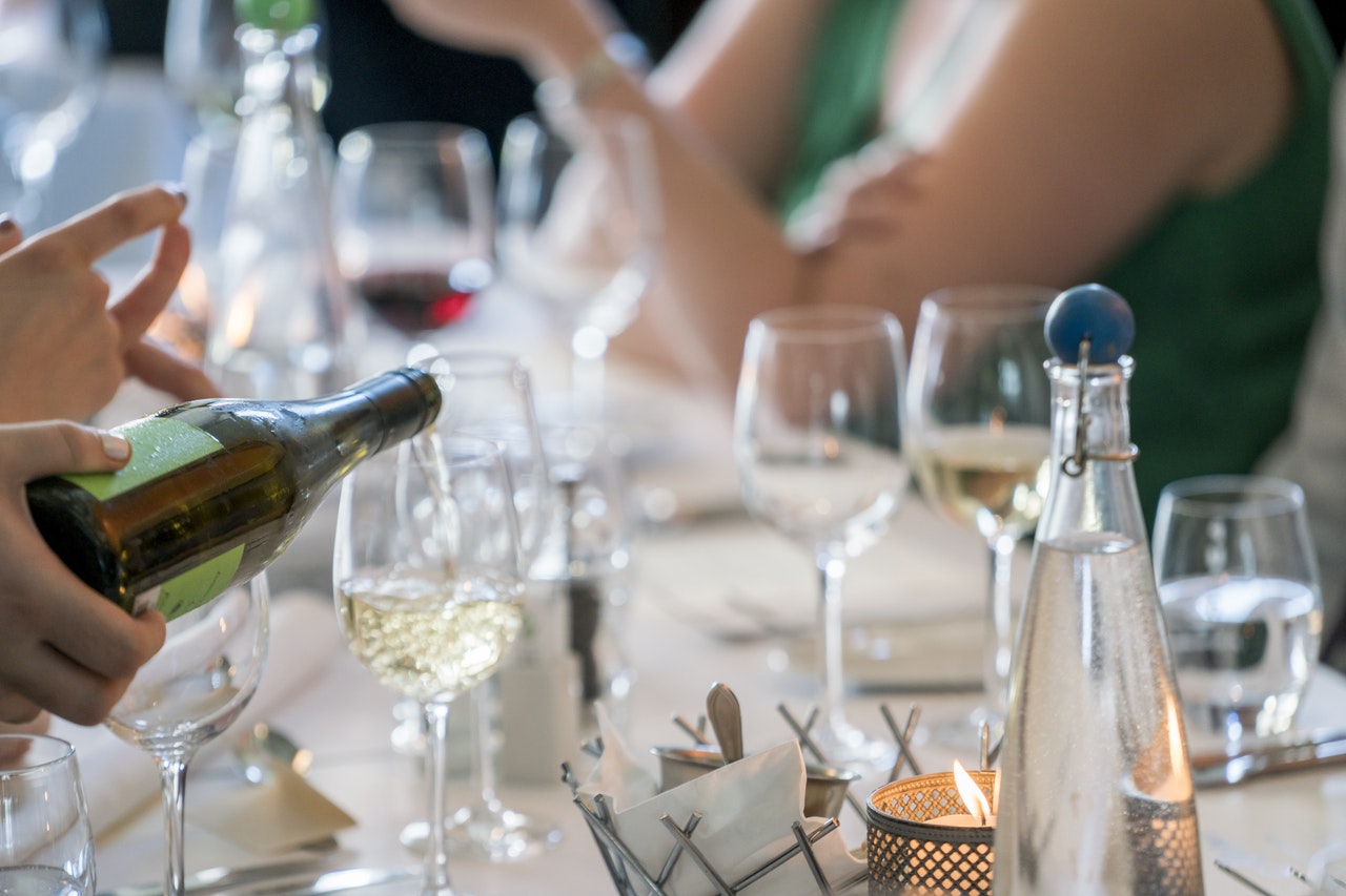 alcohol at a company holiday party